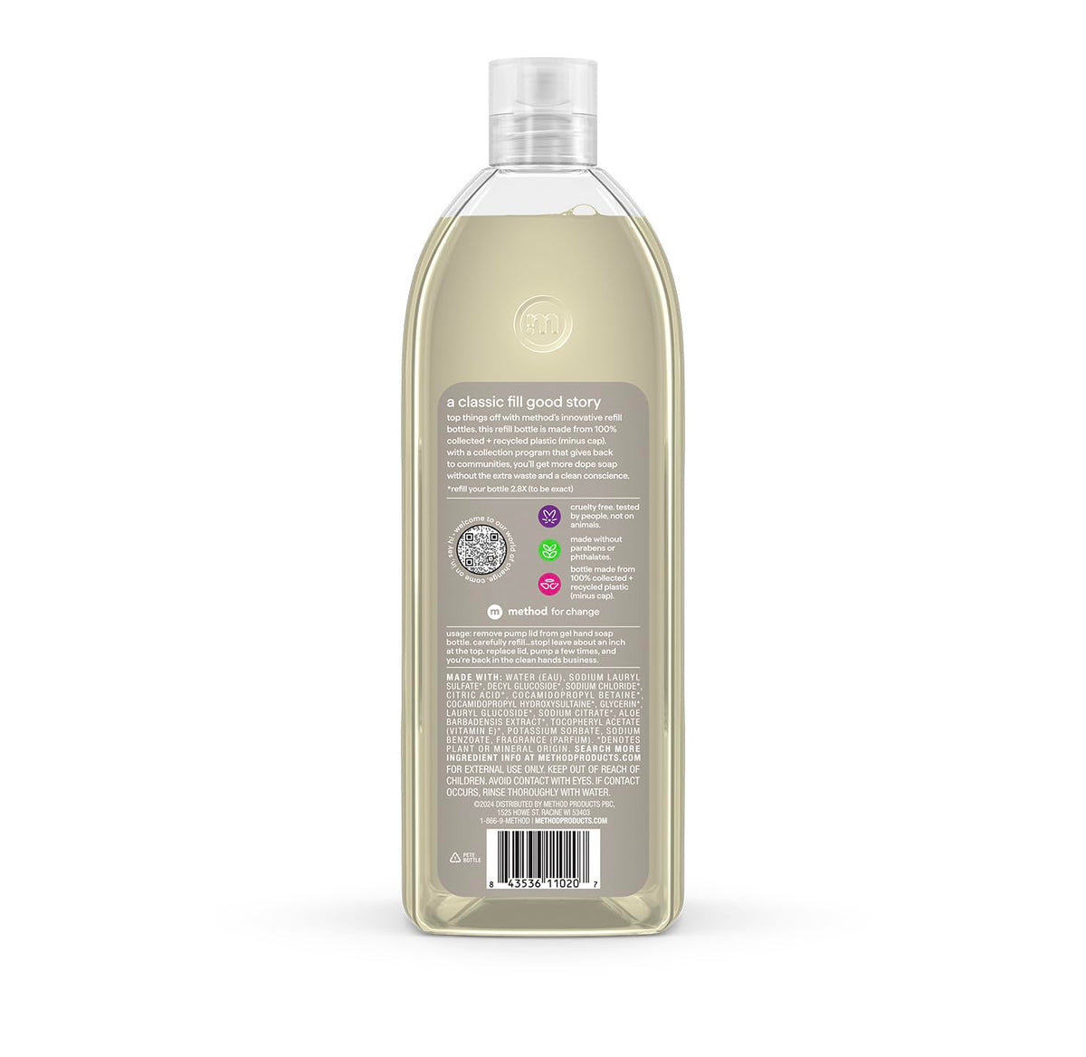 method Premium Gel Hand Wash Refill, Violet + Lavender, 34 fl oz
