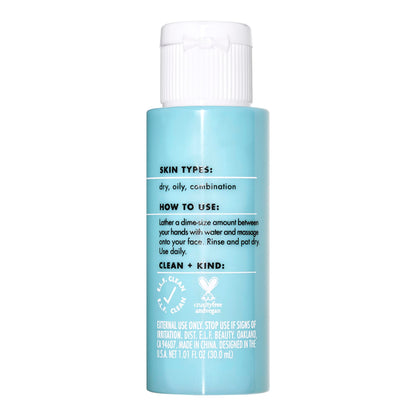 e.l.f. SKIN Holy Hydration! Daily Cleanser Mini, Face Cleanser For Washing Away Excess Oil, Impurities & Makeup, Made With Hyaluronic Acid, Vegan & Cruelty-Free