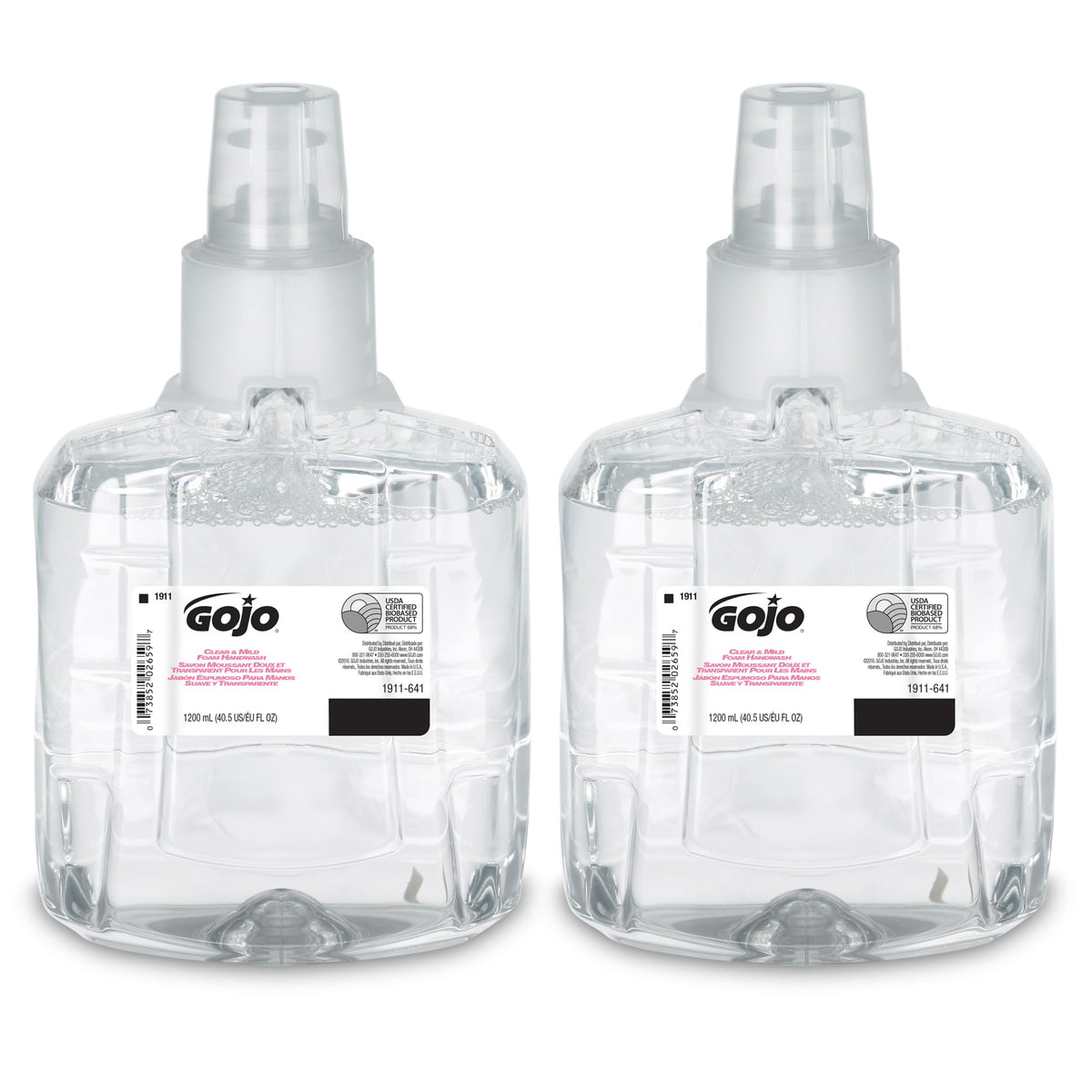 GOJO LTX-12 Foam Soap Refill, 2ct x 1200 mL - 1911-02