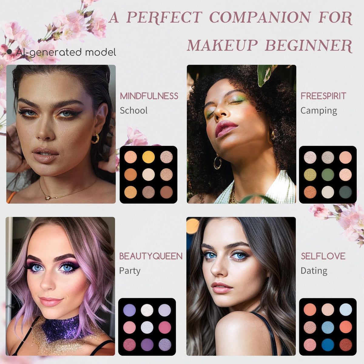 Color Nymph Makeup Kit for Teen Girl Beginner Makeup Kit Cosmetic Set Pink