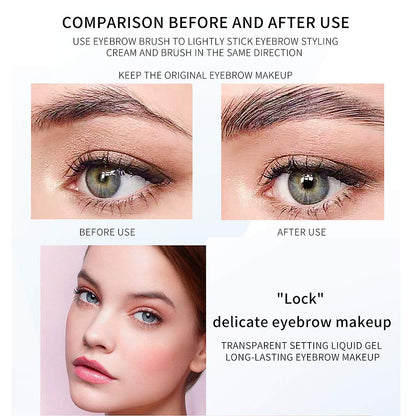 DAGEDA 2Pcs Clear Eyebrow Setting Gel, Waterproof Brow Fix Gel, Non-sticky