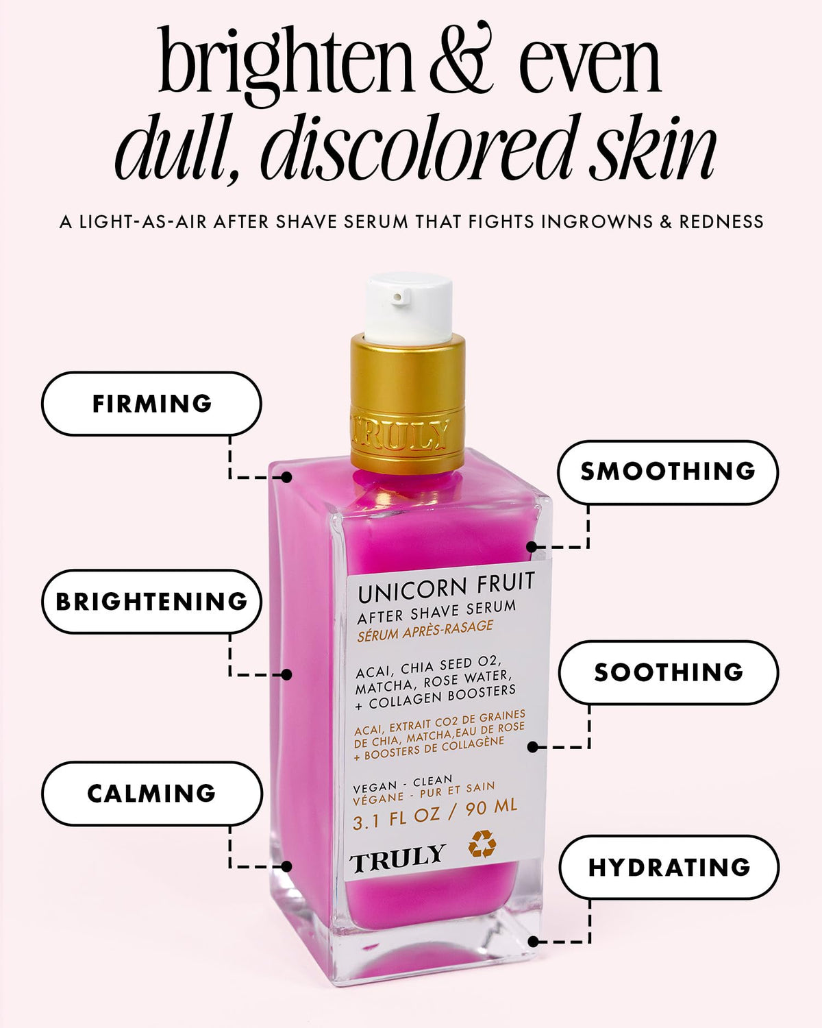 Truly Beauty Unicorn Fruit After Shave Serum | Post-Shave Ingrown Treatment
