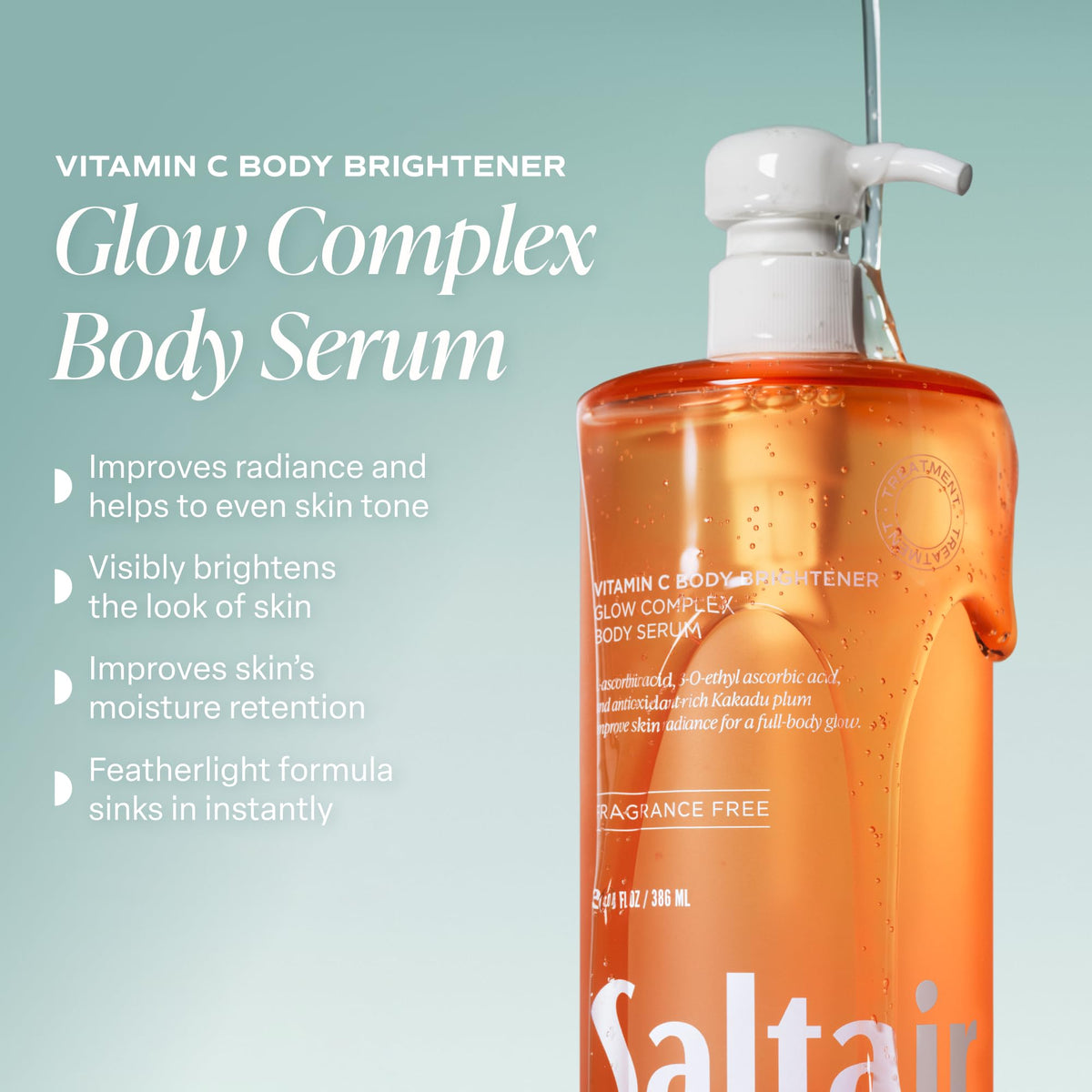 Saltair Vitamin C Body Serum | Glow Complex & Tone Corrector | 1 Count