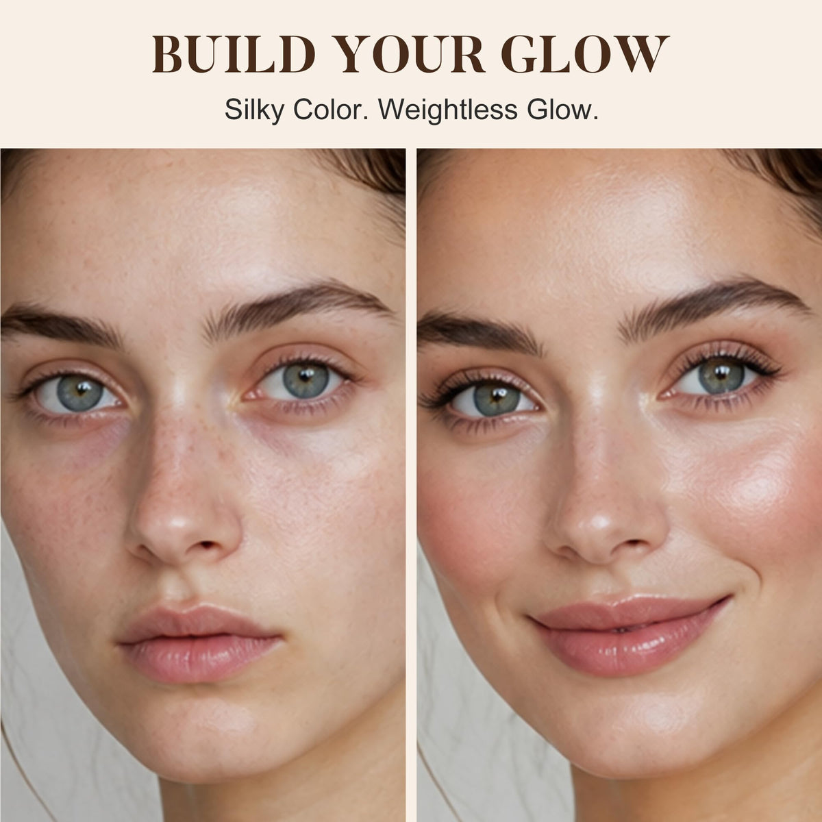 Liquid Dewy Blush, Buildable Blush Liquid with Natural Glow Finish, Hydrating Long Wearing Creme Blushes for Cheeks, Lightweight Blendable Formula, Smooth Easy Apply Blushes for Daily Makeup, Golden
