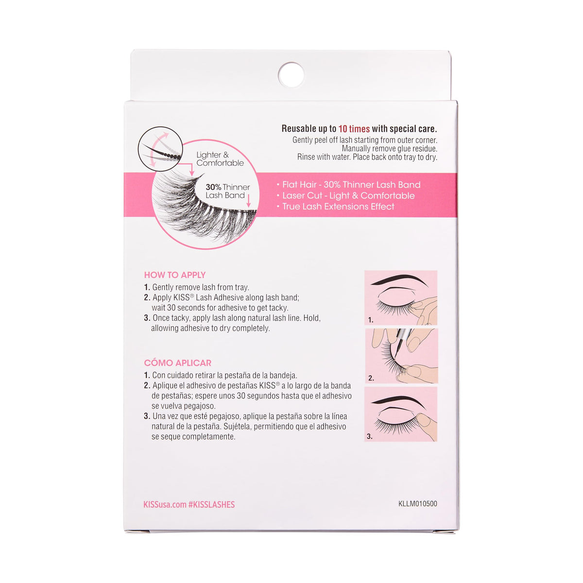 Kiss Lash Couture Luxtensions Collection False Eyelashes Multipack, 'Volume Full Set', 14 mm, Super Slim Band, Light & Flexible Wear, Flat Lash & Laser Cut Technology, Includes 4 Pairs of Strip Lashes
