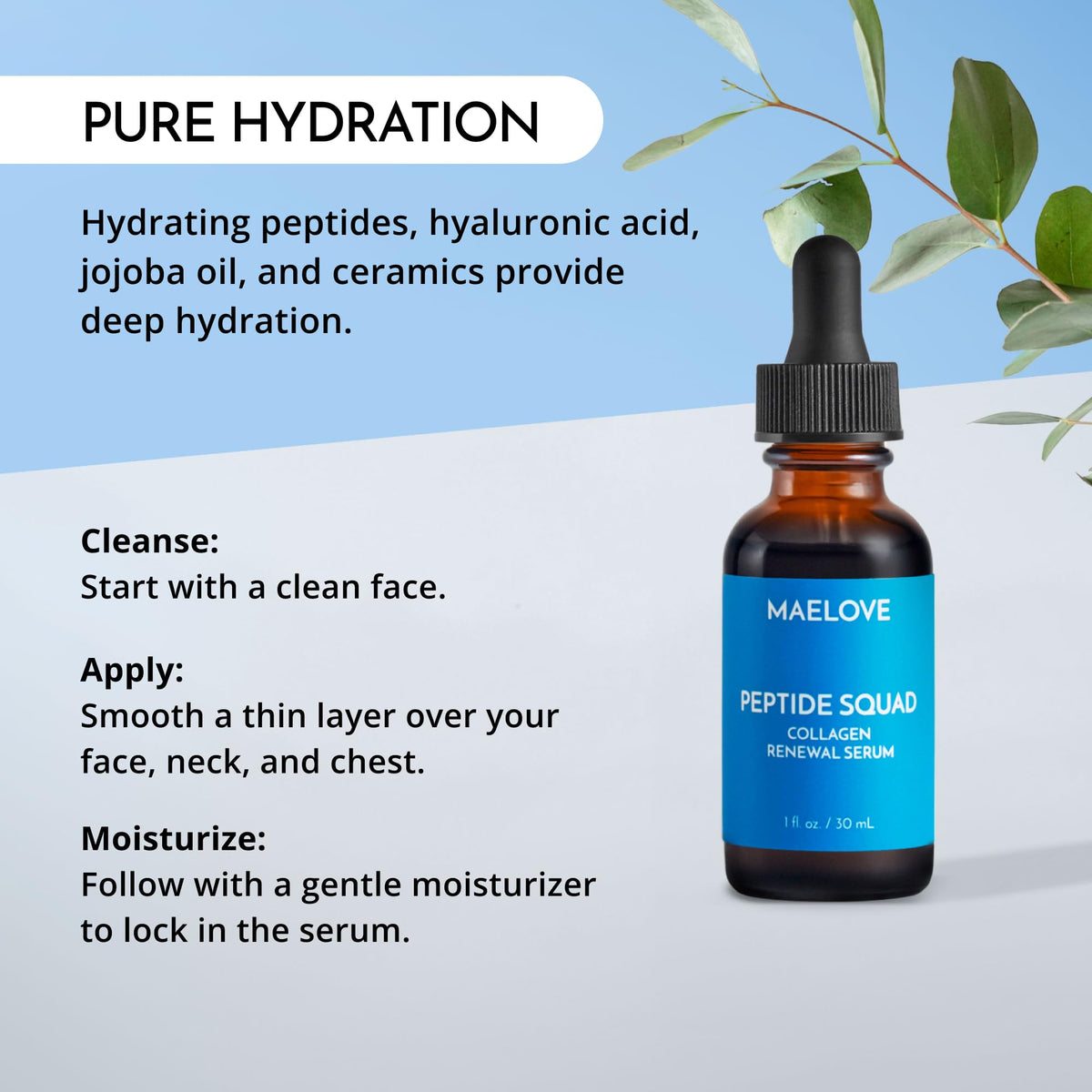 MAELOVE Peptide Squad Collagen Renewal Serum, 1 fl oz