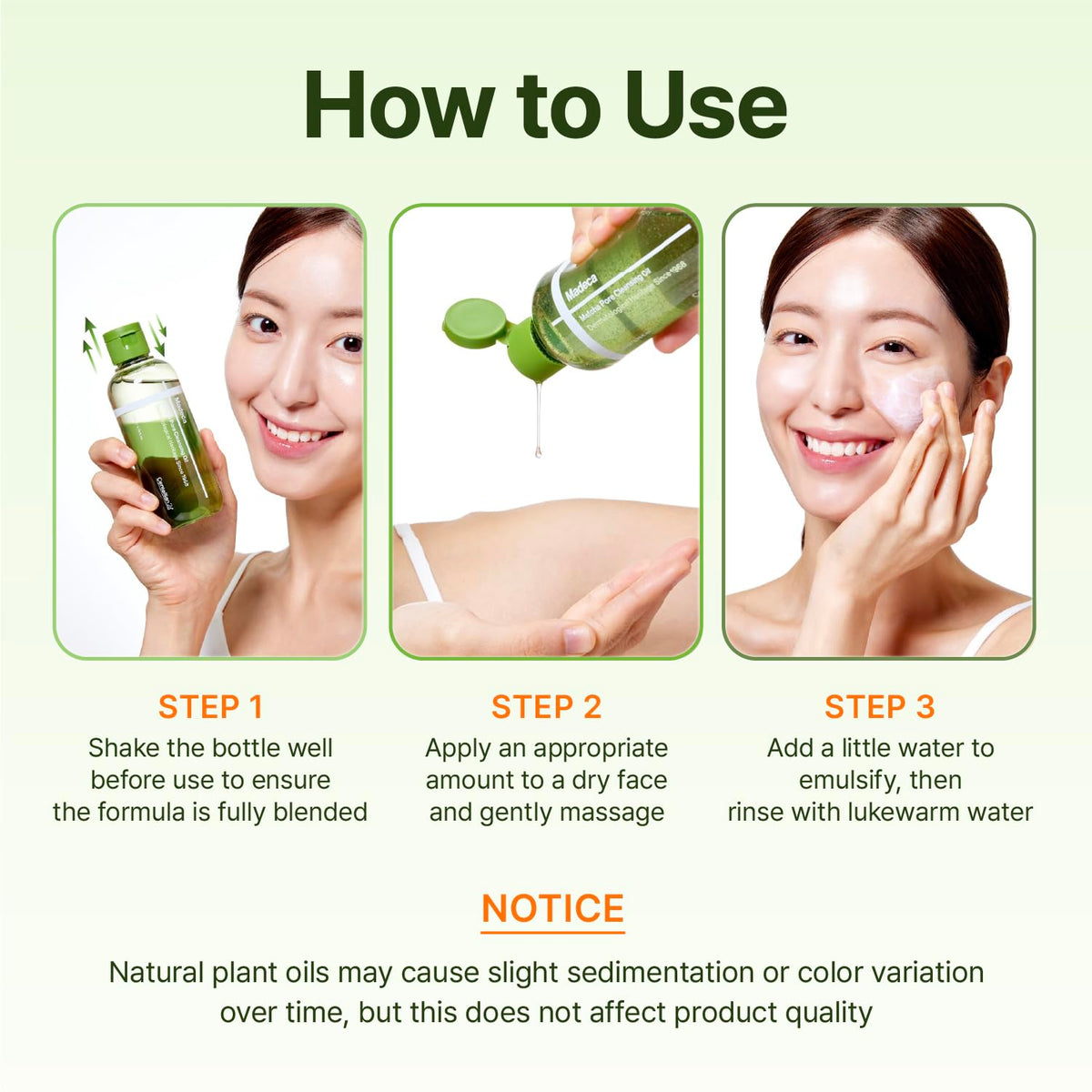 CENTELLIAN 24 Madeca Matcha Cleansing Oil, Deep Cleanser, Makeup Remover