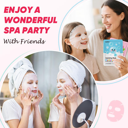 12 Pack Face Masks for Women, Hydrating & Moisturizing Sheet Mask Skincare