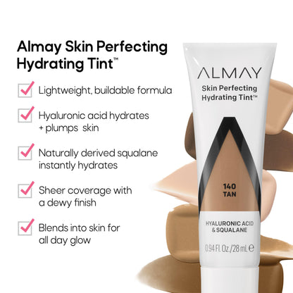 Almay Skin Perfecting Hydrating Tint Foundation, 100 Ivory, 0.94 fl oz