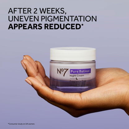No7 Pure Retinol Night Cream, 1.69 Fl Oz