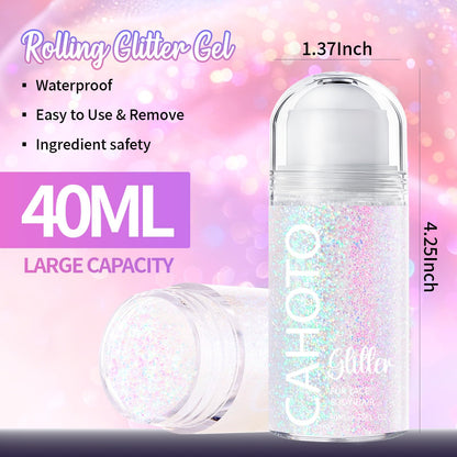 CAHOTO Pastel Roll-on Glitter for Face Body & Hair