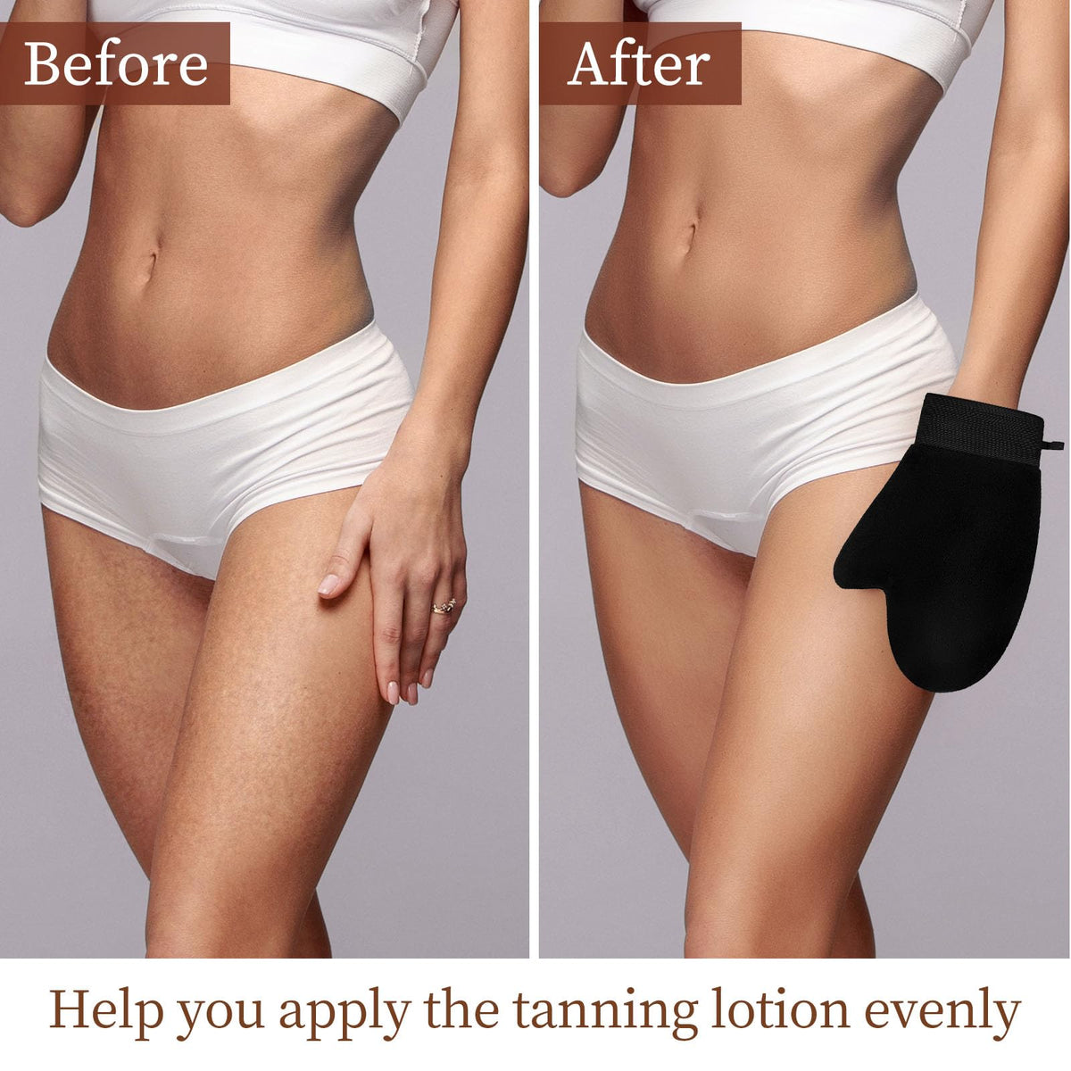 ÖkoStamm 2 Pack Self Tanning Mitt with Elastic Wrist for Prevents Staining