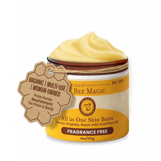 Sweet Bee Naturals Natural Honey Bee Balm for Face & Body Moisturizer, 4 oz