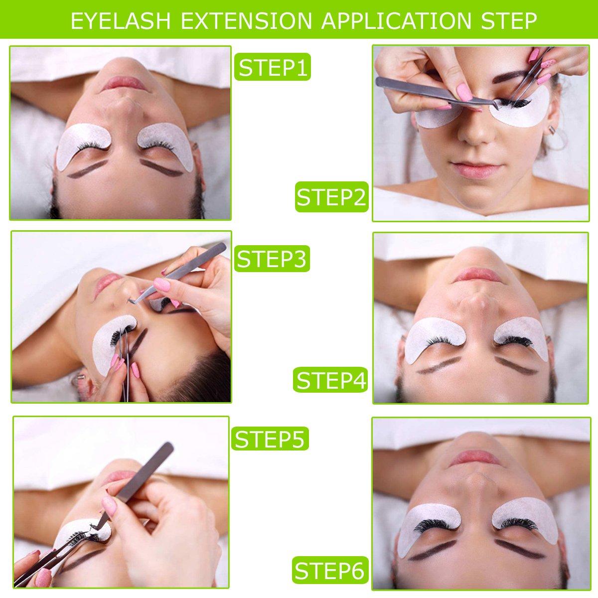 Qleng Eye Pads for Lash Extensions, 110 Pairs Under Eye Gel Patches
