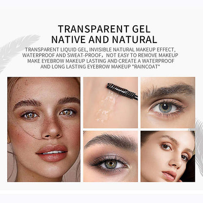 DAGEDA 2Pcs Clear Eyebrow Setting Gel, Waterproof Brow Fix Gel, Non-sticky
