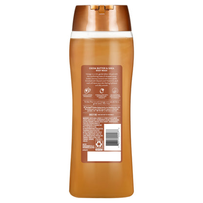 Suave Cocoa Butter + Shea Moisturizing Body Wash with Glycerin & Vitamin E, Hydrating Skin Cleanser For Soft, Smooth Skin, Long Lasting Scent, Paraben Free, 18 FL OZ