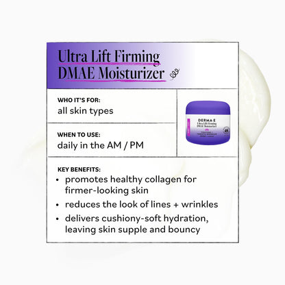 DERMA E Ultra Lift Firming DMAE Day & Night Cream, 2 Oz Face Moisturizer