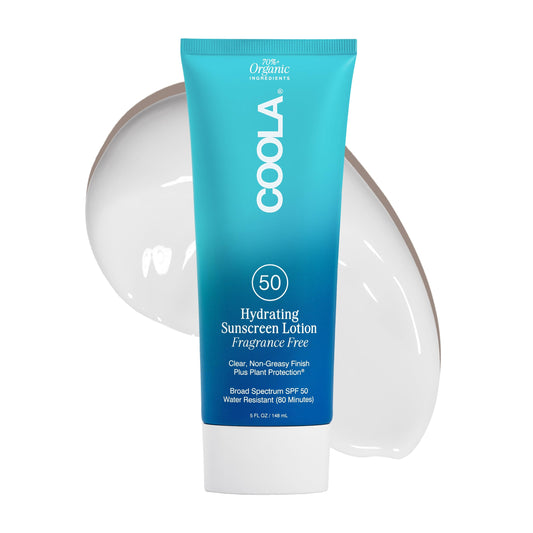 COOLA Hydrating SPF 50 Sunscreen Lotion, Fragrance Free, 5 oz