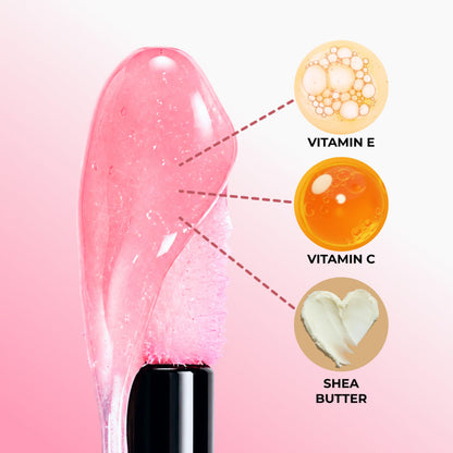 LUMINESS Hot Kiss GENTLE Lip Gloss Plumper | Hydrating Lip Plumper & Lip Booster for Fuller-Looking Lips, High Shine Lip Gloss w/Buildable Lip Stain Color, Cruelty-Free