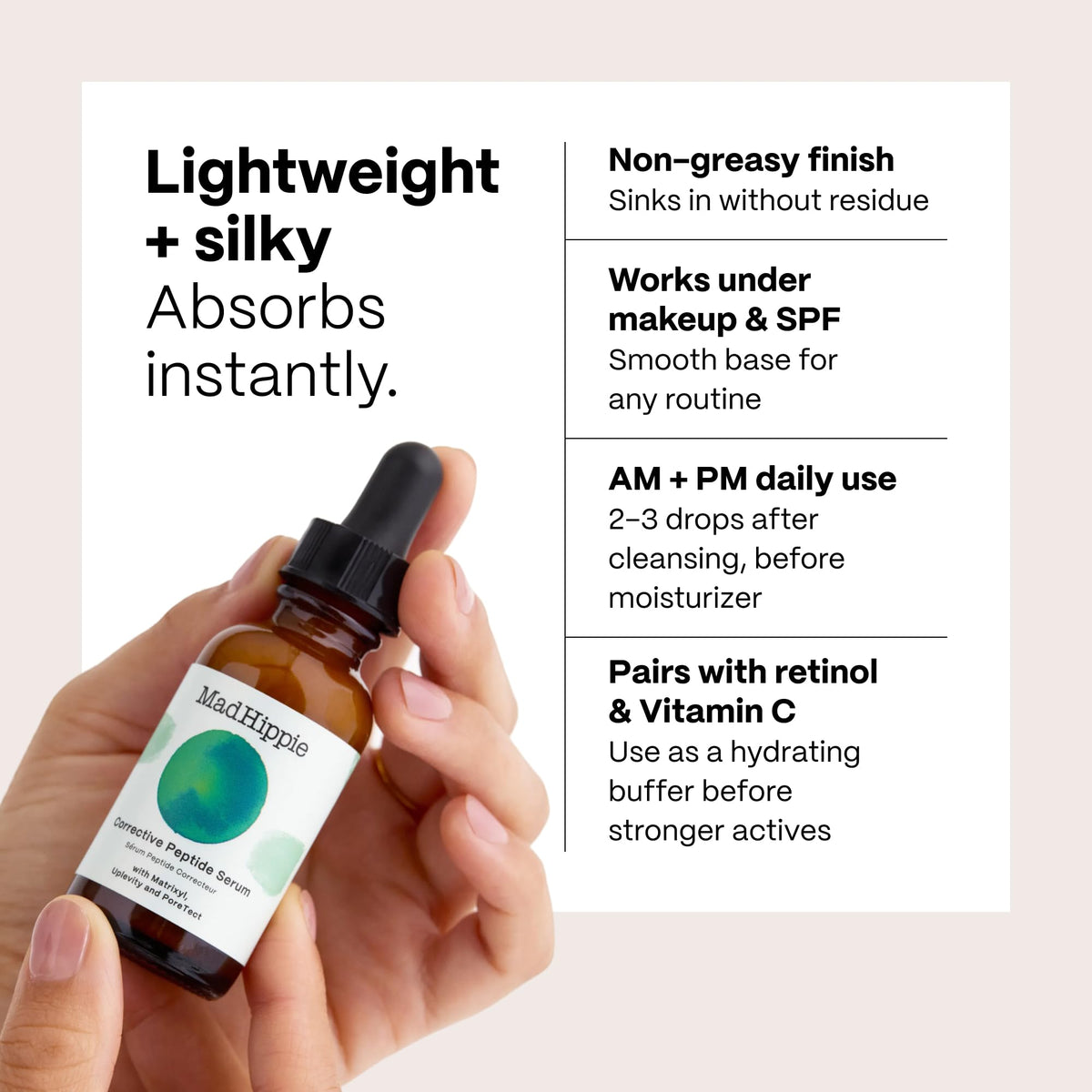 Mad Hippie Corrective Peptide Serum for Face, 1.02 Fl Oz Ea