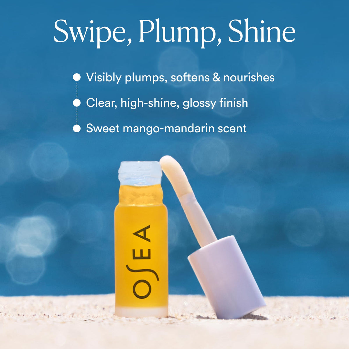 OSEA Hyaluronic Lip Oil Booster, High-Shine, Non-Sticky, Glossy