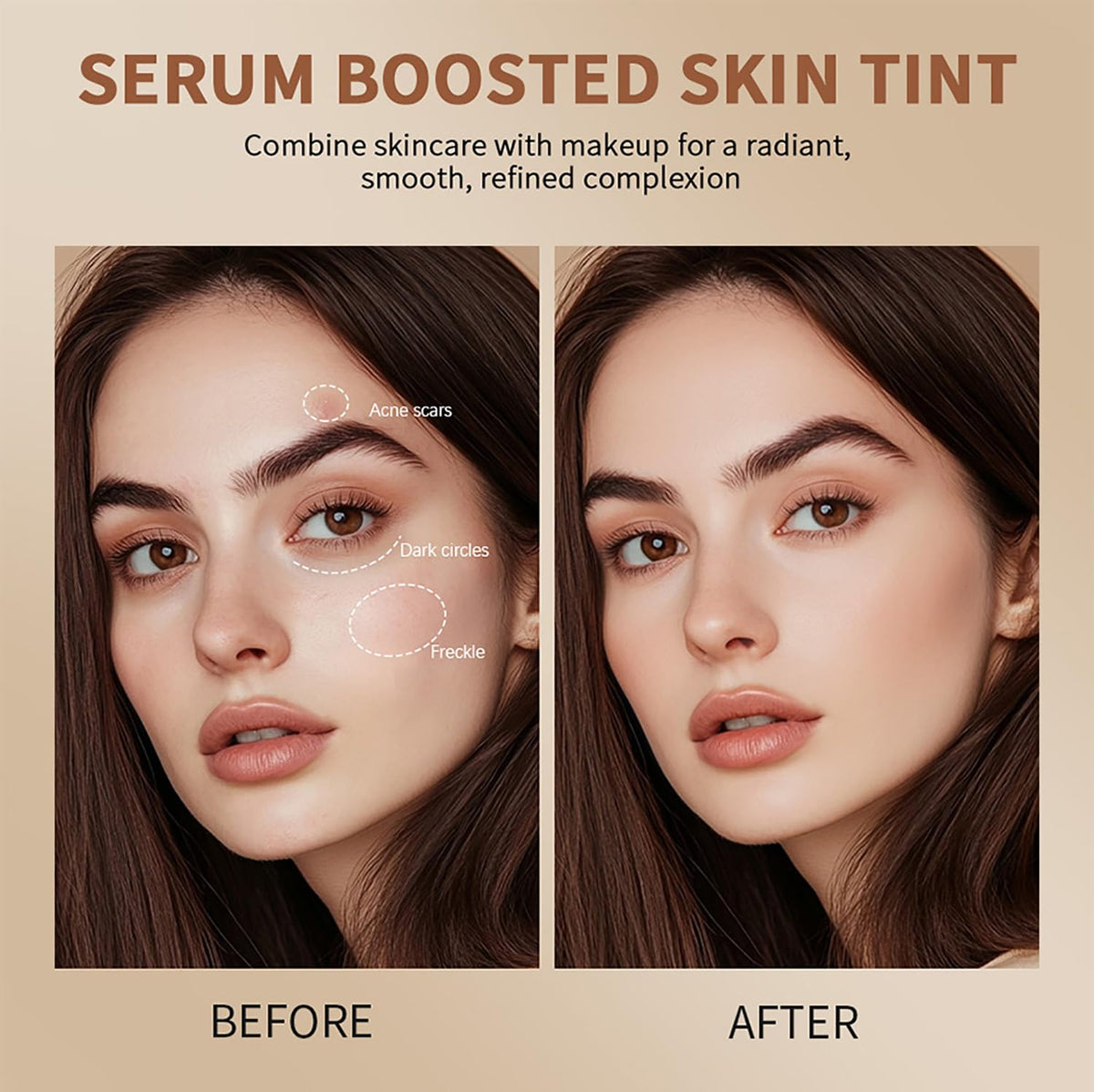 Covebalm Beauty Skin Tint for Black Women, Covebalm Foundation Stick, Serum Boosted Skin Tint Balm, Tinted Moisturizer for Face (# 03)
