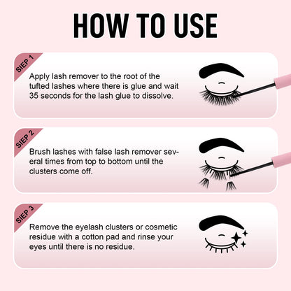 Cluster Lash Glue Remover 5 ML Lash Remover for Cluster Lashes Soothing Oil Lash Glue Remover Mascara Wand Eyelash Extension Remover Self Use at Home