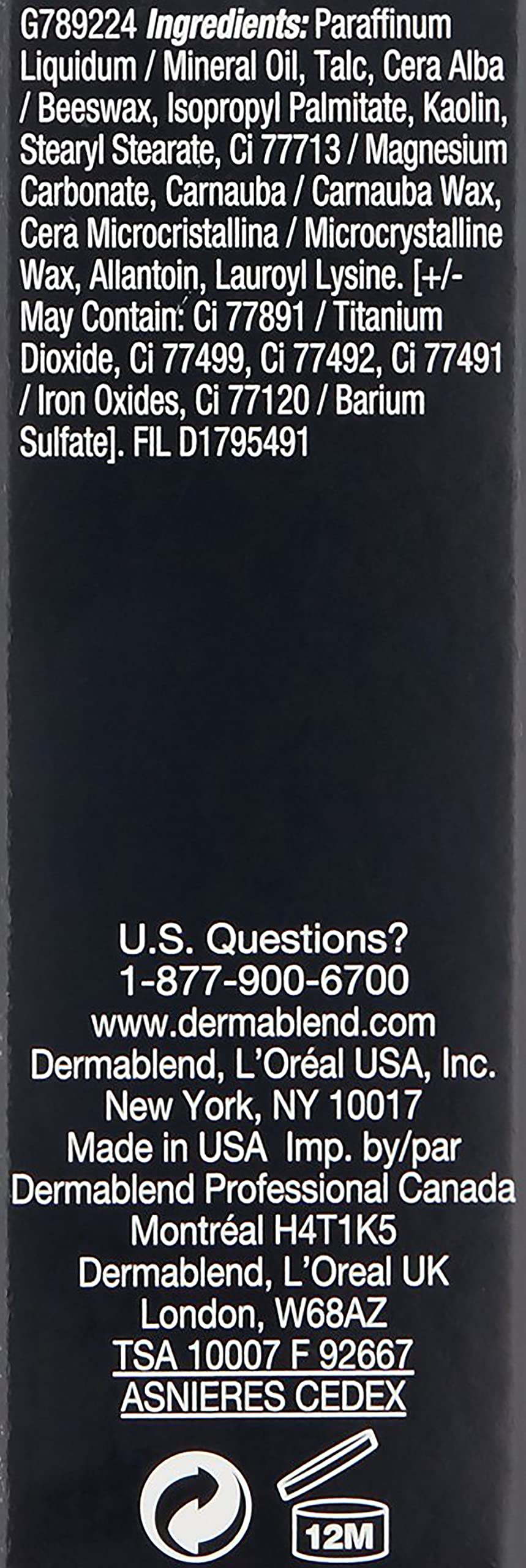 Dermablend Quick-Fix Body Foundation Stick, 50C Honey, 0.42 Oz