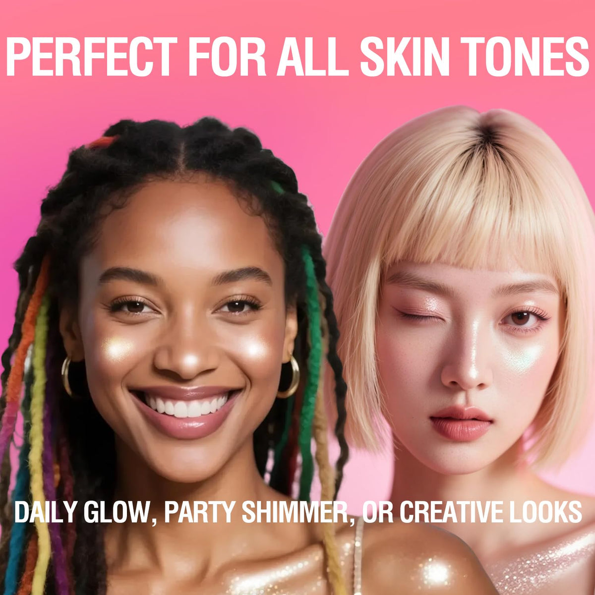 6-Color Cream Highlighter Stick Set for Face, Luminous Glow Makeup Kit