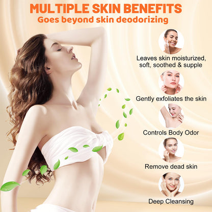 3 PCS Persimmon Soap Bar for Old People Smell, Remove Bad Body Odor