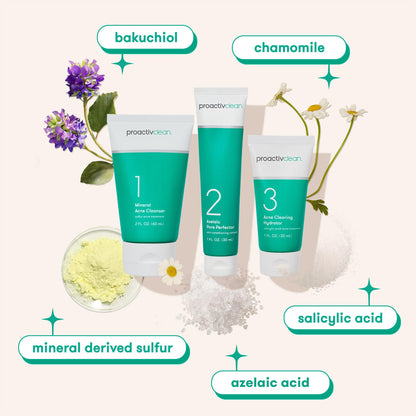 Proactiv Clean Acne Treatment Kit with Patches, 3-Step Face Routine, 30-Day