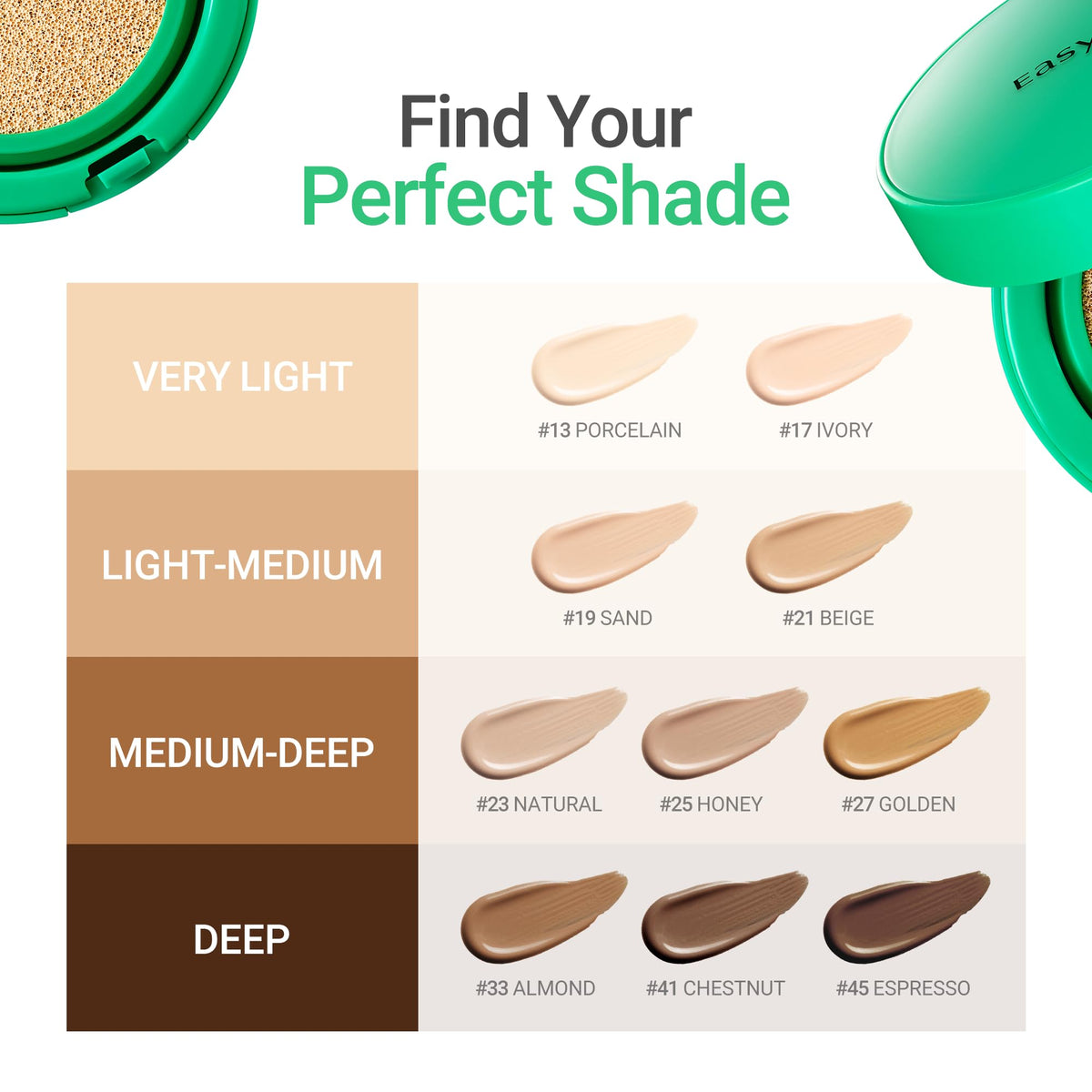 Easydew Mela B Toning Ampoule Cushion Foundation (#21 Beige)