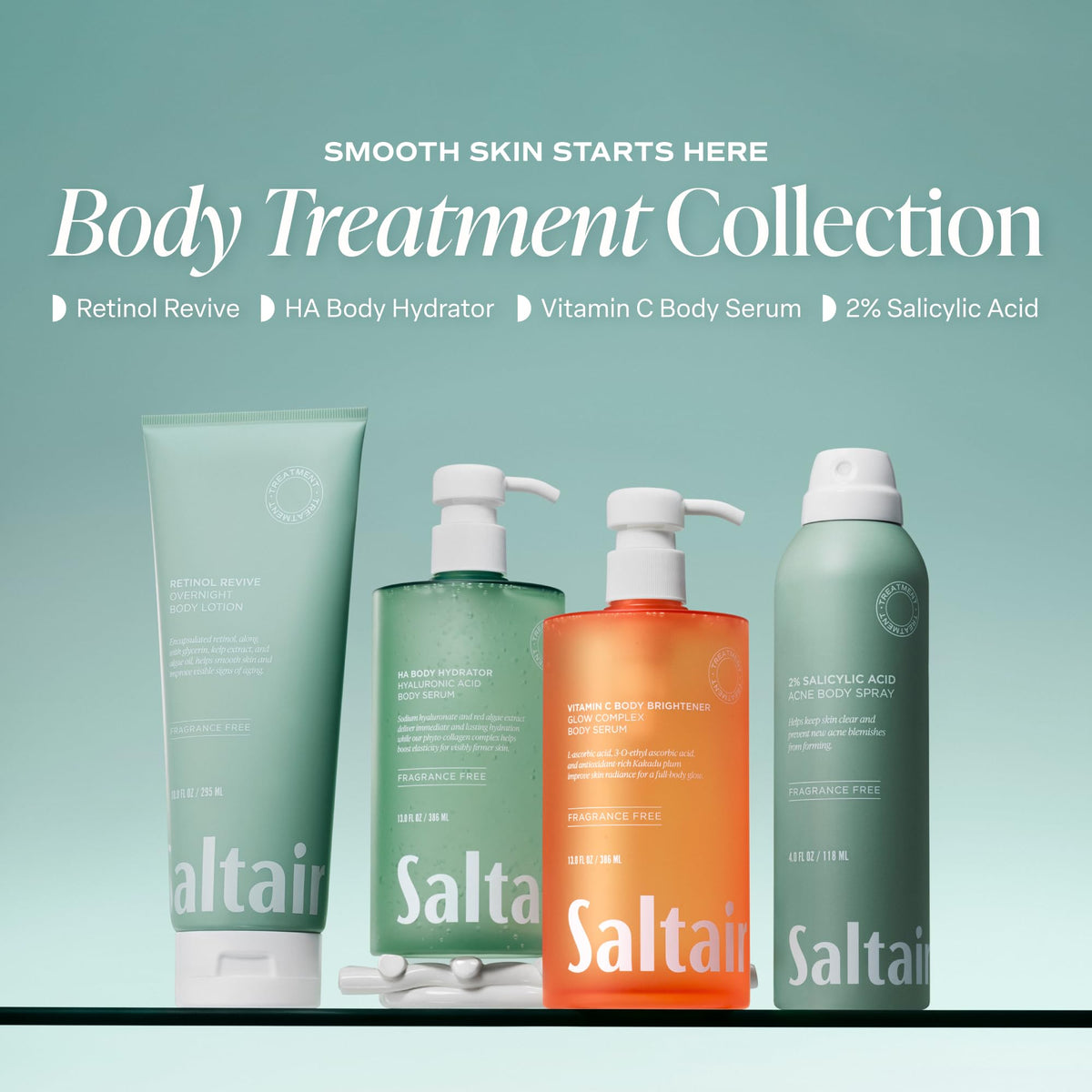 Saltair Vitamin C Body Serum | Glow Complex & Tone Corrector | 1 Count