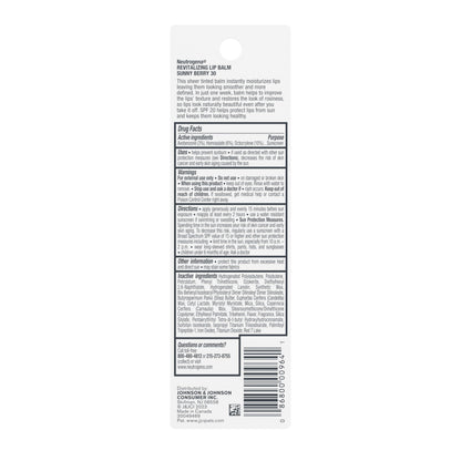 Neutrogena Revitalizing Tinted Lip Balm SPF 20, Sheer Sunny Berry, .15 oz