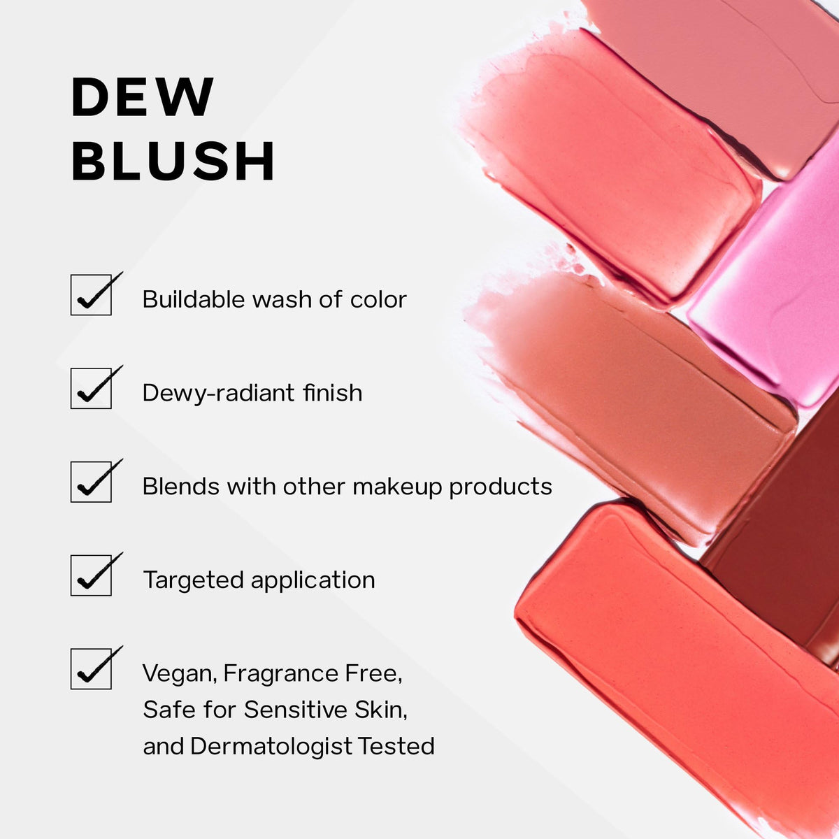 Saie Dew Liquid Blush for Cheeks - Hydrating Cream Blush Stick with a Blendable + Buildable Formula - Skincare Infused Dewy Cheek Tint for a Natural Flush - Glowy Makeup Essential - Chilly (.40 oz)