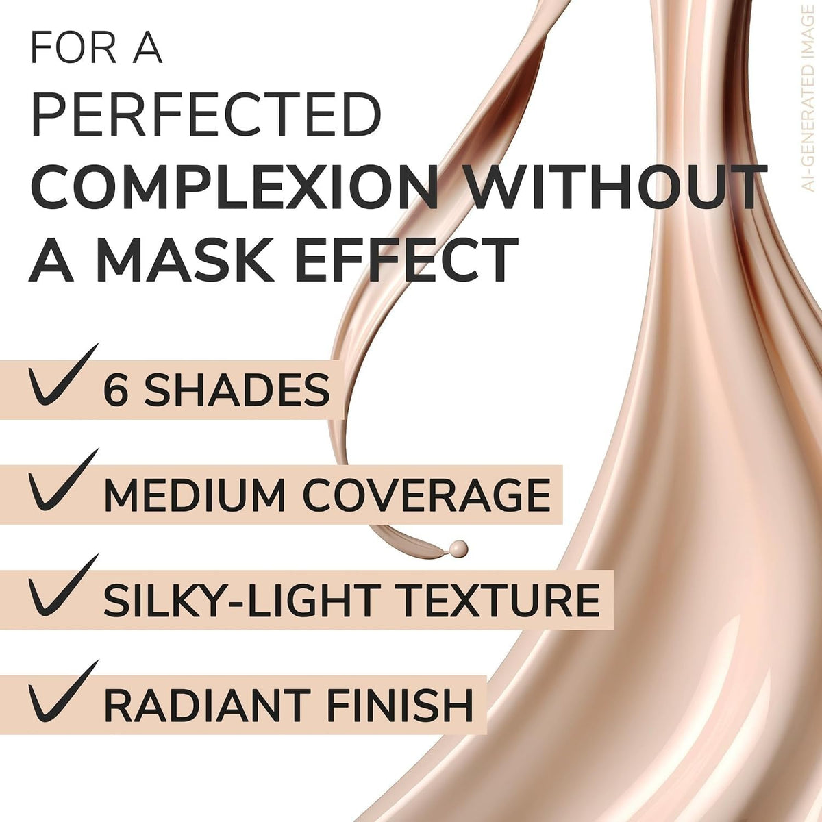 lavera Hyaluron Liquid Foundation - Cool Honey 04 - Foundation Make Up with Hyaluron & Almond Oil for a Flawless Complexion - Face Make Up - PETA Certified - Vegan - Made in Germany - 1 Fl Oz