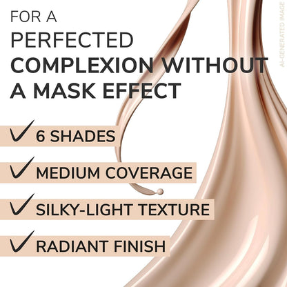 lavera Hyaluron Liquid Foundation - Cool Honey 04 - Foundation Make Up with Hyaluron & Almond Oil for a Flawless Complexion - Face Make Up - PETA Certified - Vegan - Made in Germany - 1 Fl Oz
