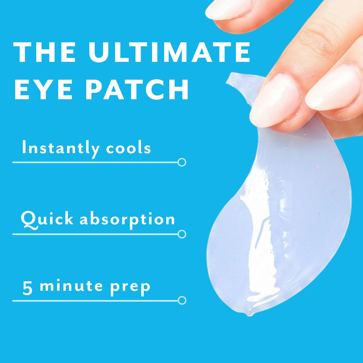 Patchology On Ice Cooling Blue Under Eye Patches For Puffy Eyes | 5 Pairs