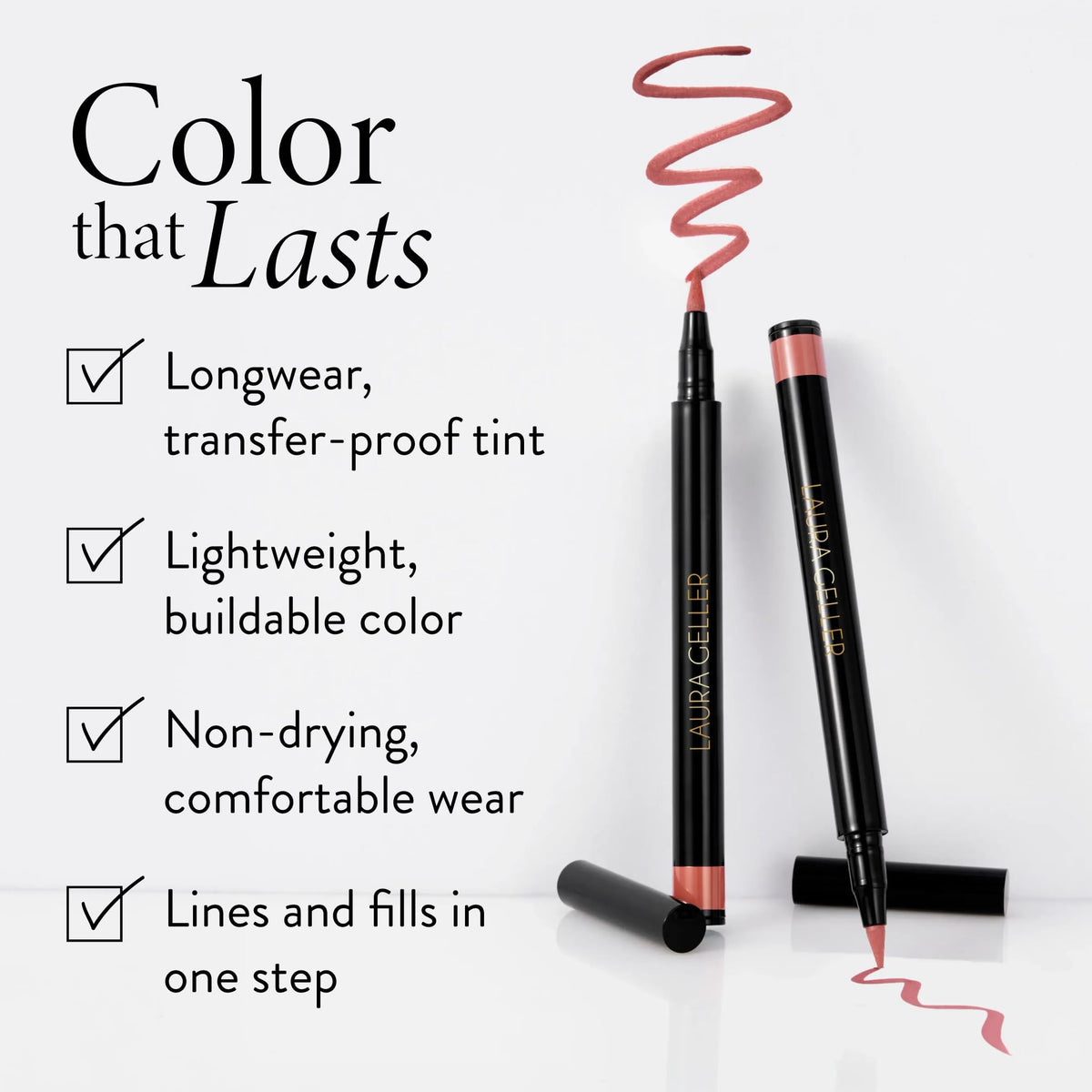 LAURA GELLER NEW YORK Lasting Love Longwearing Lip Color & Tint, Rosy