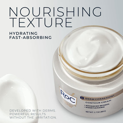RoC Derm Correxion Neck Cream, Retinol + Hyaluronic Acid, Firming, 1.7 oz