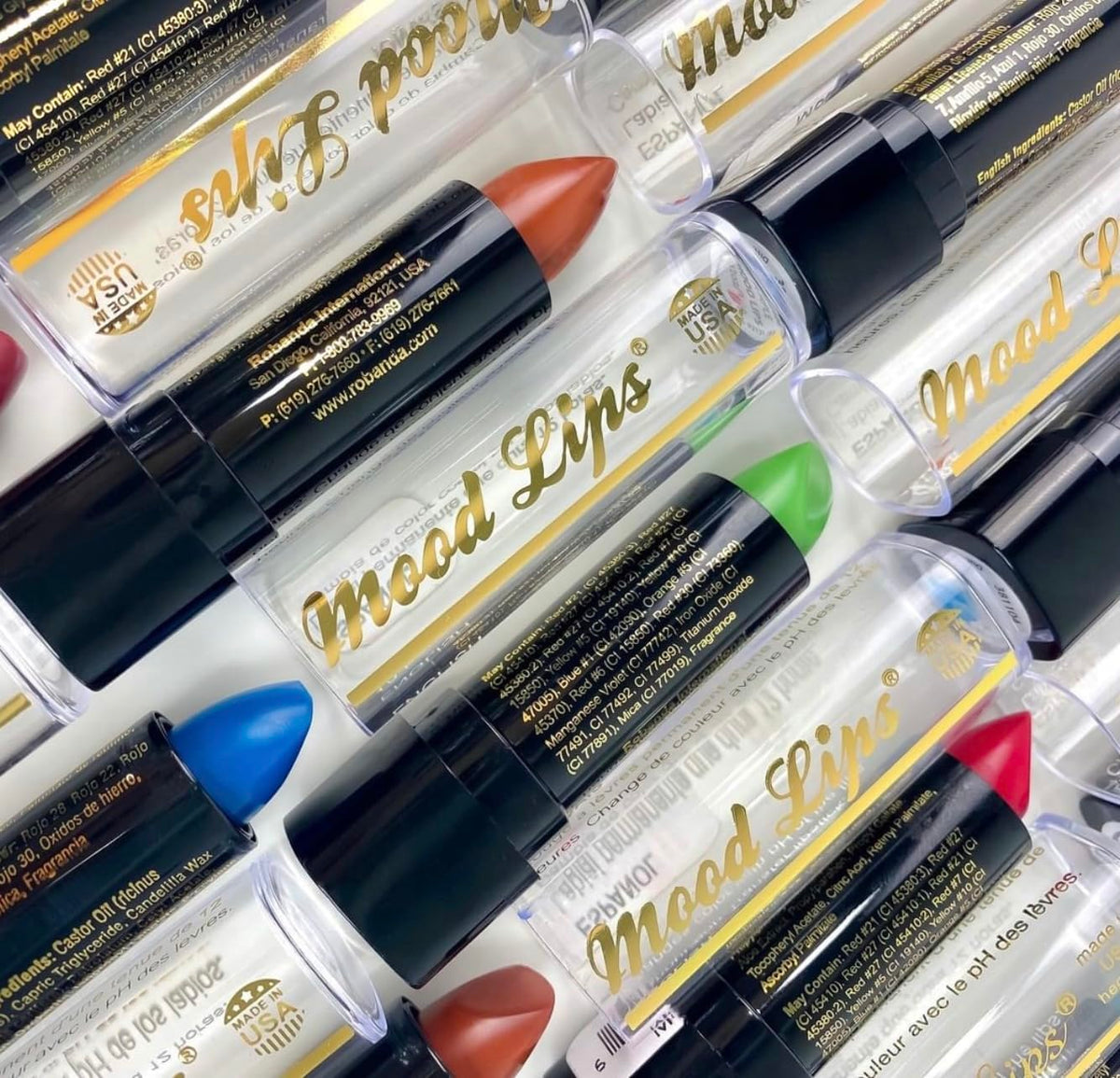 Mood Lips Color Changing Lipstick | Long Lasting Lip Stain Effect | 12 Hour Wear | Magic pH Tint | Aloe Vera Hydrating & Moisturizing | Made in USA | Green