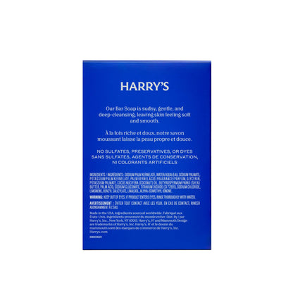 Harry's Bar Soap for Men - Redwood Scent - 4 oz Body Soap Bars (2 Pack)