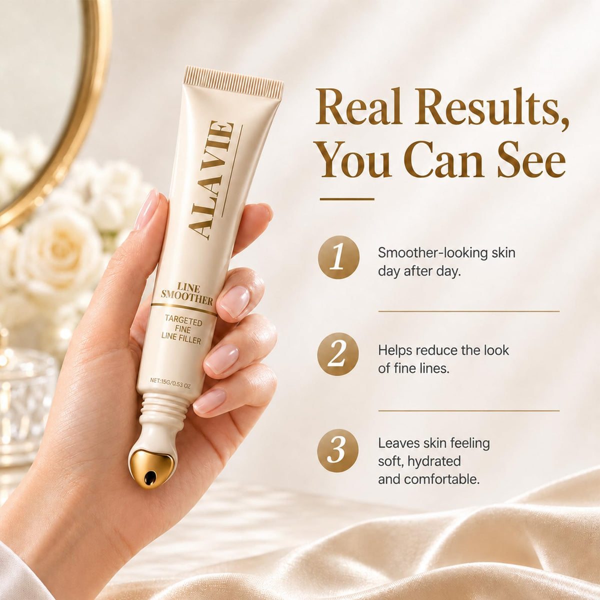 Line Smoother Fine Line Blurring Primer with Vitamin C Niacinamide & Hyaluronic Acid, Instant Line Smoothing Makeup Base for Fine Lines, Pores & Uneven Texture, Lightweight Twist-Up Design（2pcs）
