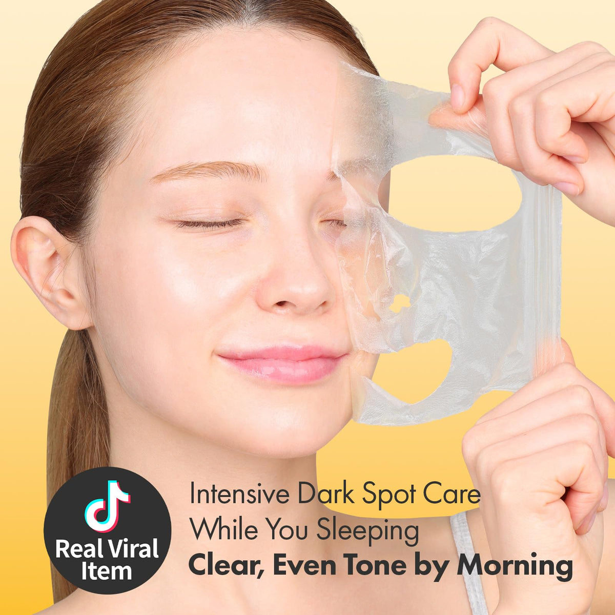 TOSOWOONG Kojic Acid Turmeric Overnight Wrapping Mask for Dark Spots, Glow