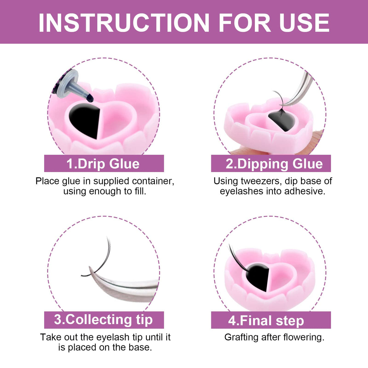 ZXMFDZ 100PCS Glue Rings Lash Rings for Glue, Pigment Rings for Eyelash Extensions Eyelash Glue Holder Lash Glue Ring Smart Disposable Cups Pink