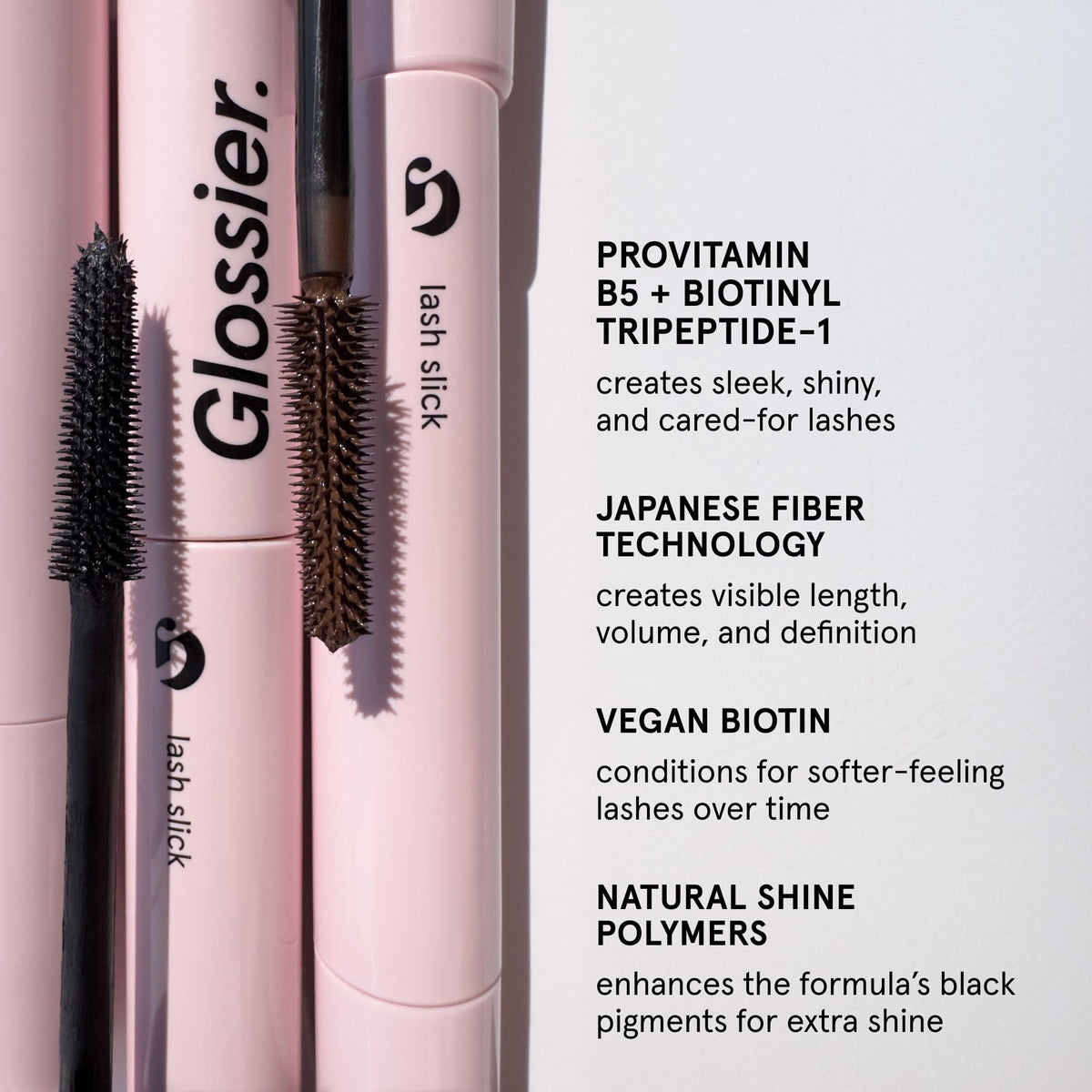 Glossier Lash Slick Tubing Mascara, Lengthening & Lifting, Natural Brown