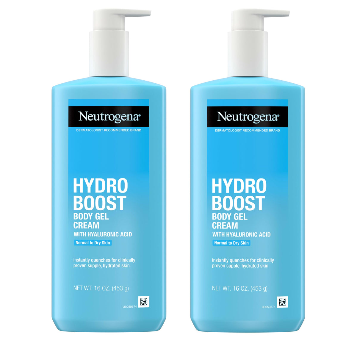 Neutrogena Hydro Boost Body Lotion Gel Cream, 2 x 16 oz