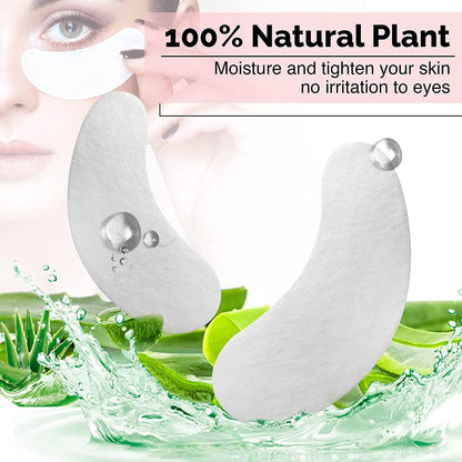 GreenLife 50 Pairs Eye Pads, 100% Naturel Eyelash Extension Under Eye Gel Pads patches kit Collagen with Aloe Vera Hydrogel Eye Patches set for Eyelash Extension Supplies Tools (50 150 300 Pairs)