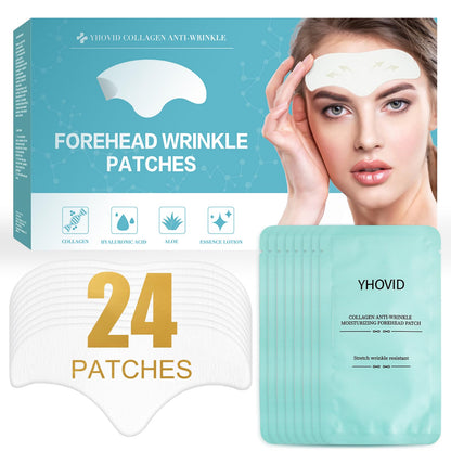 YHOVID 24 Pcs Forehead Wrinkle Patches, Forehead Patches for Wrinkles