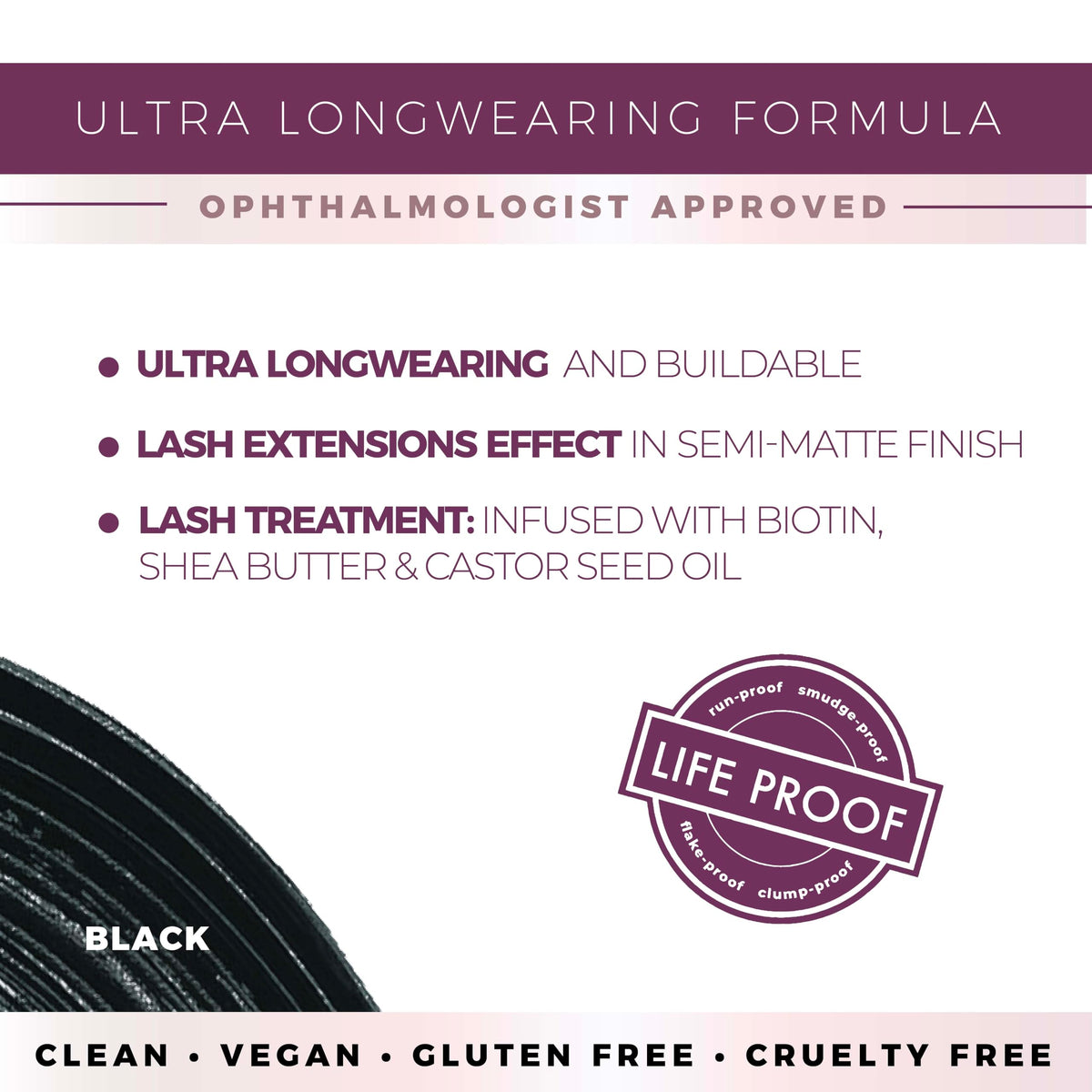 blinc Lash Extension Tubing Mascara, Lengthening & Defining, Black